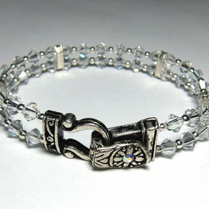 Sterling w Swarovski Crystal Bracelet